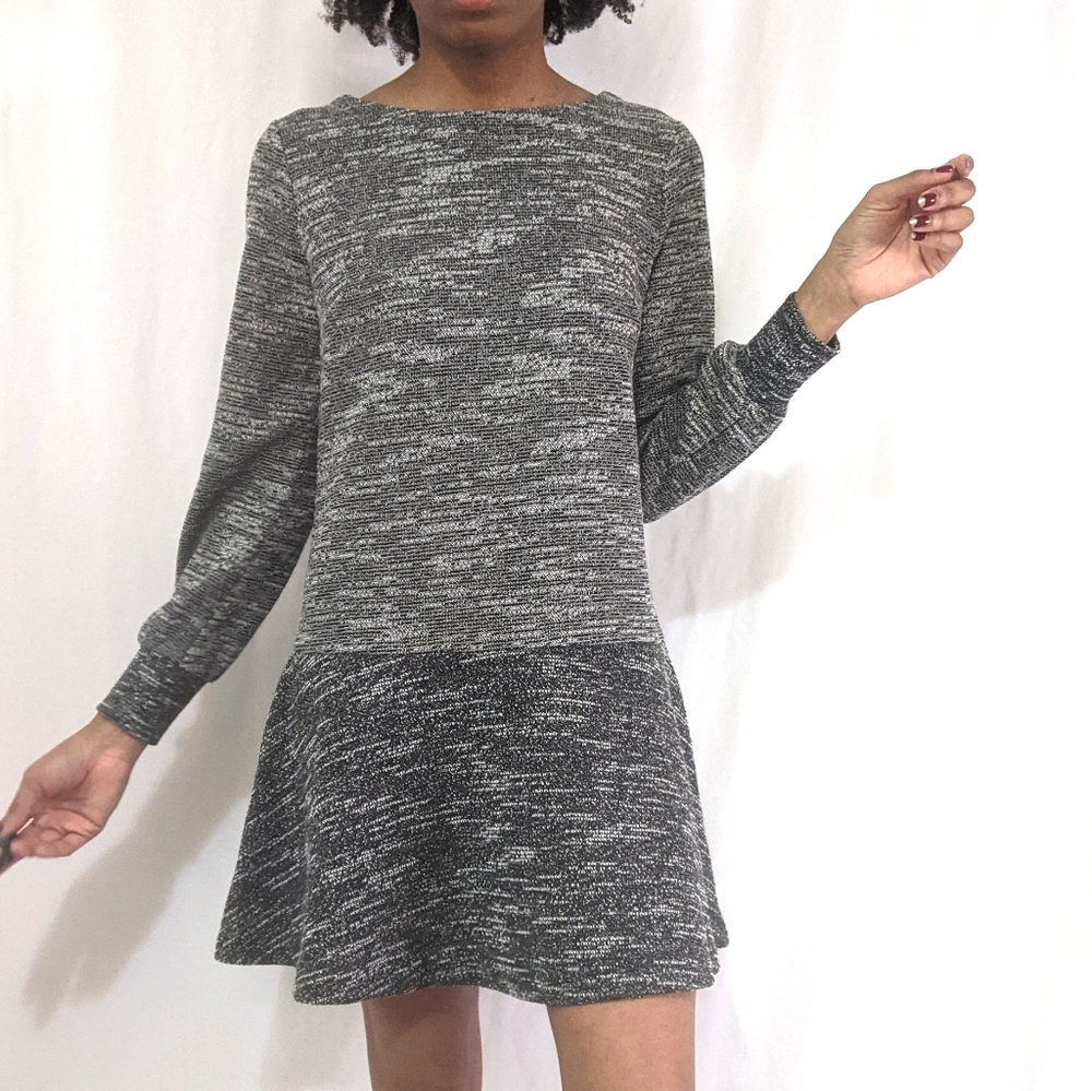 Loft Balloon Long Sleeve Knit Sweater Dress